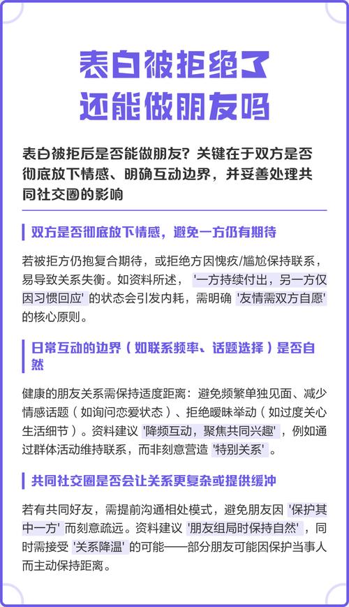 被拒绝了还能做朋友吗