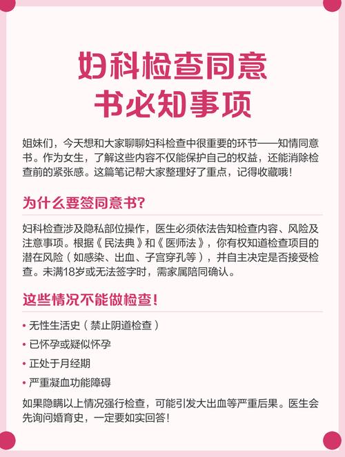 妇科检查的知情同意书要看什么
